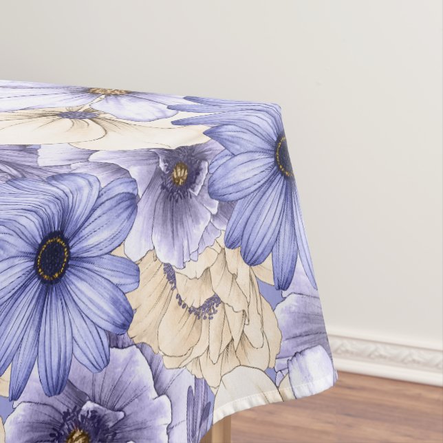 Lila Lilac Cream Florals Muster Tischdecke (Beispiel)
