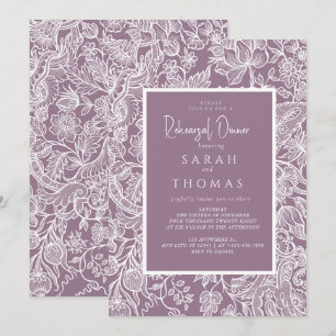 Lila Lilac Elegante Linie Wildblume Einladung