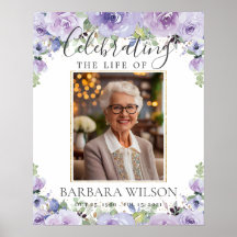 Lila Lilac Floral Picture Foto Beerdigung Gedenkst