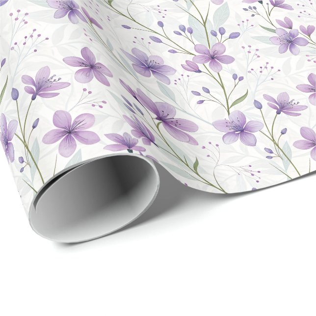 Lila Lilac Geschenkpapier (Rolleneckpunkt)
