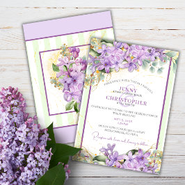 Lila Lilac-Hochzeitseinladung Einladung