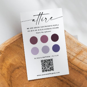Lila Lilac Hochzeitskleid Codelpalette QR Begleitkarte