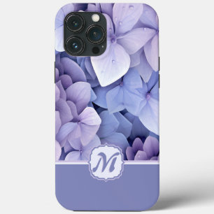 Lila Lilac Hübsch Hydrangea Monogramm Case-Mate iPhone Hülle