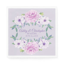 Lila Lilac Lavender Floral Personalisiert Wedding