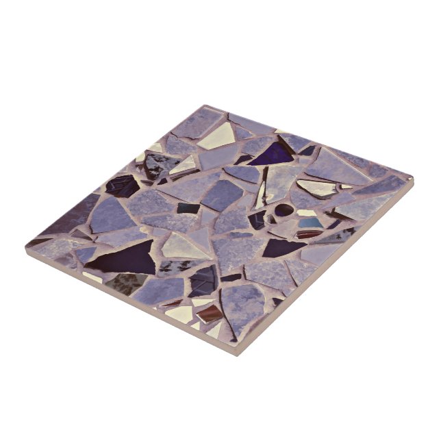 Lila Lilac Mosaic Terrazzo Foto Art Collection Fliese (Seite)