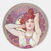 Lila Lilac mucha Art