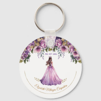 Lila Lilac Quinceañera Schlüsselanhänger