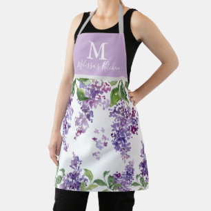 Lila Lilac-Schürze für benutzerdefinierte Monogr Schürze