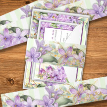 Lila Lilac Wedding Belly Bands