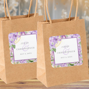Lila Lilac Wedding Sticker