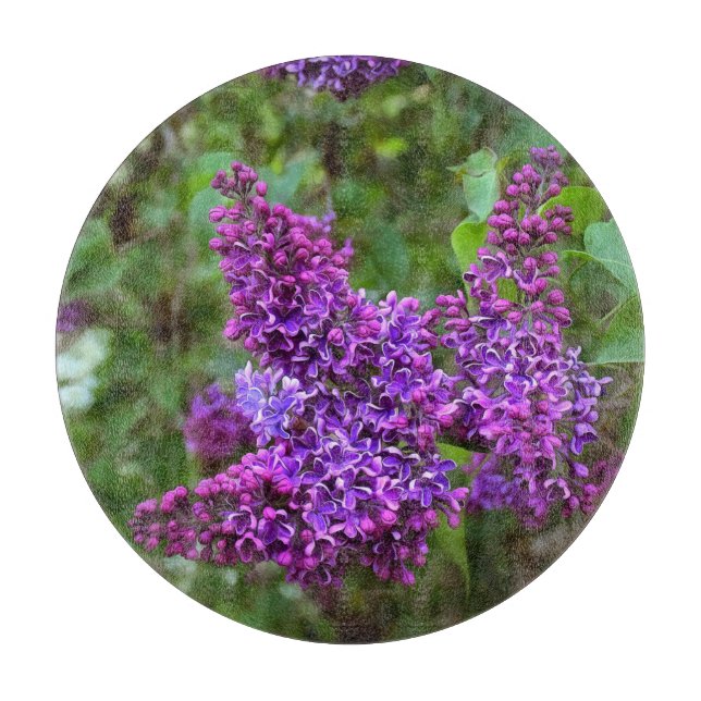 Lila Lilacs an einem Frühlingstag Schneidebrett (Vorderseite)
