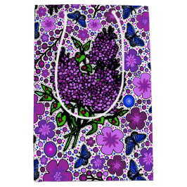 Lila Lilacs Karner Blue Butterflies NH Symbole Mittlere Geschenktüte