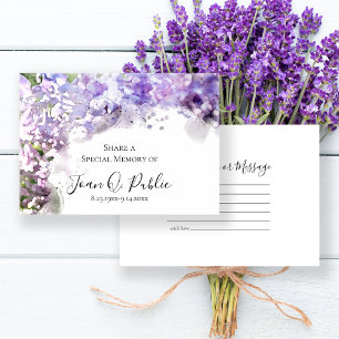 Lila Lilacs Wasserfarbe teilen eine Gedächtnisbeer Mitteilungskarte