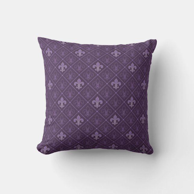 Lila Lilie Muster Zuhause-Dekor Pillow Kissen (Vorderseite)