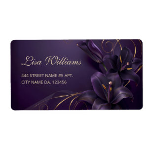 Lila Lilien 3D-Blumen Luxus-Geschäftskarte