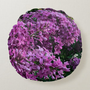 Lila Lillacke, rosa   romantisches rosa Foto Rundes Kissen