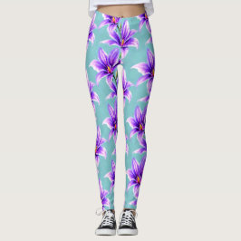 Lila Lilly des Valley Pattern Leggings