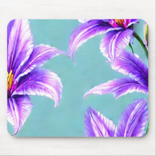 Lila Lilly des Valley Pattern Mousepad