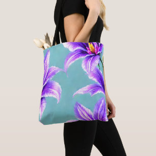 Lila Lilly des Valley Pattern Tasche