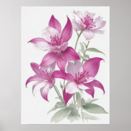 Lila Lily-Blume Poster