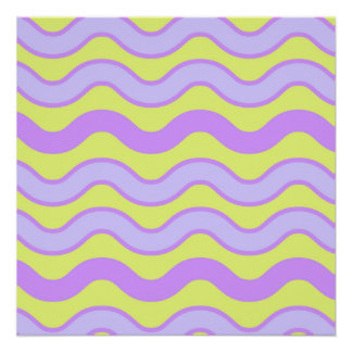 Lila Limette Groovy Streifen Modern Minimalistisch Poster