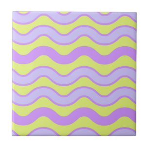 Lila Limoner Groovy Stripe Moderner Frühling Somme Fliese