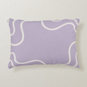 Lila Lines flüssiger Swirl Groovy Stripe Muster Dekokissen