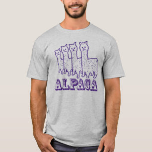 Lila Linie des Alpaka-4 T-Shirt