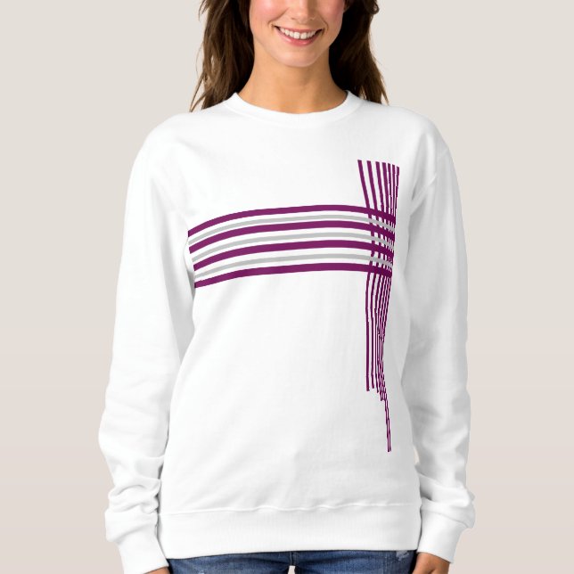 Lila Lining in höchster Qualität Sweat Shirt für F (Vorderseite)