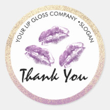 Lila Lippen und Glitzer Lip Gloss Business