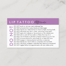 Lila Lippentattoo Vermeidet Ratschläge Nachsorge Visitenkarte