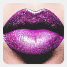 Lila Lipstick-Aufkleber