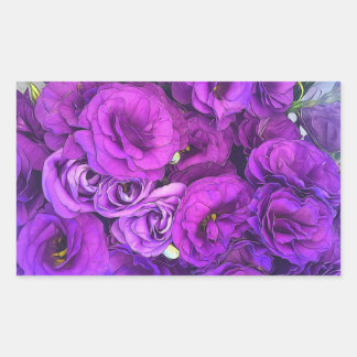 Lila Lisianthus-Blume Rechteckiger Aufkleber
