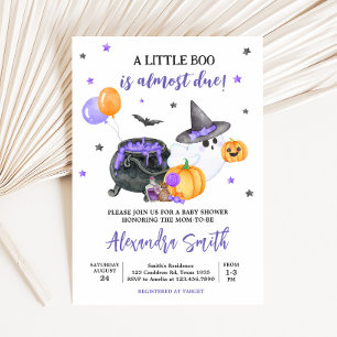 Lila Little Boo Ghost Baby Dusche Einladung