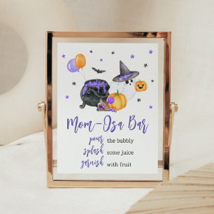 Lila Little Boo Ghost Baby Dusche Mama Osa Bar Poster