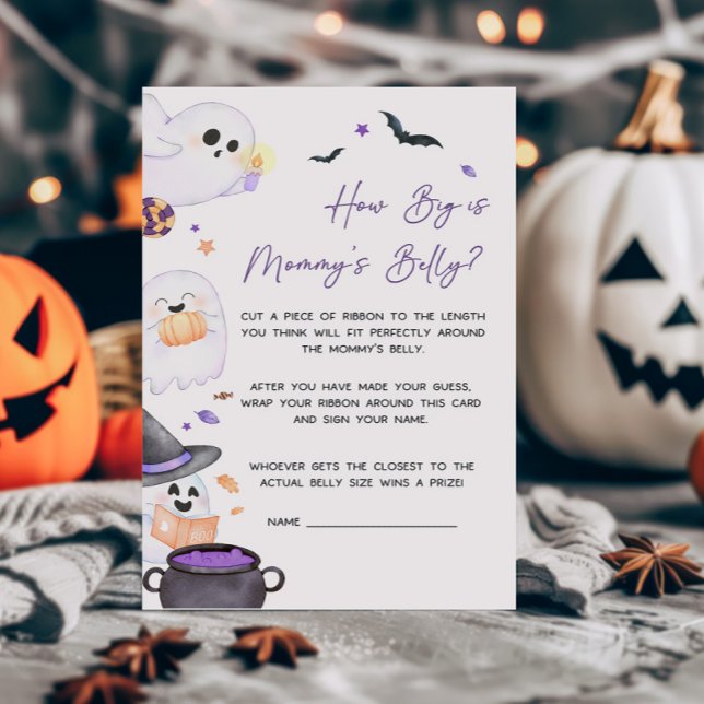 Lila Little Boo Wie groß ist Mommys Bauchspiel (A Little Boo Baby Shower How Big is Mommy's Belly Game)
