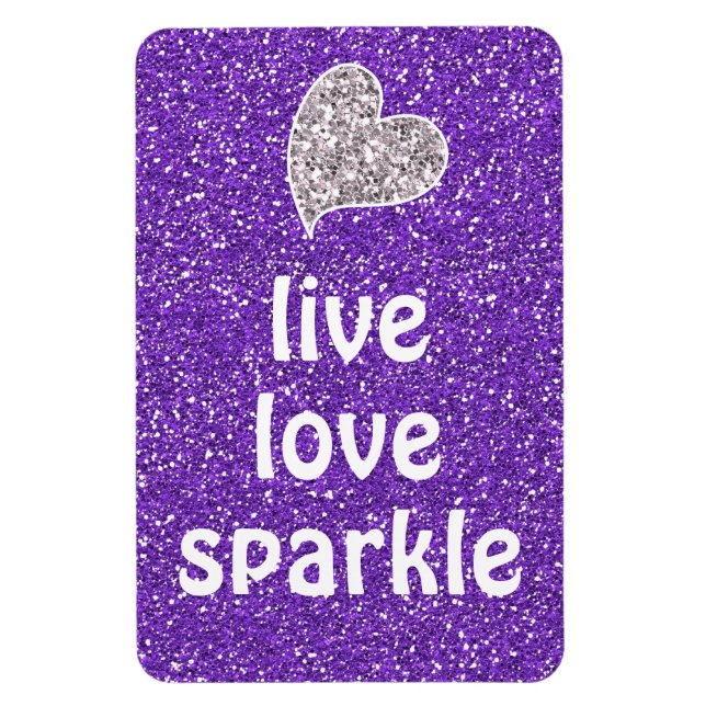 Lila Live-Liebe-Sparkonzept Magnet (Vertikal)