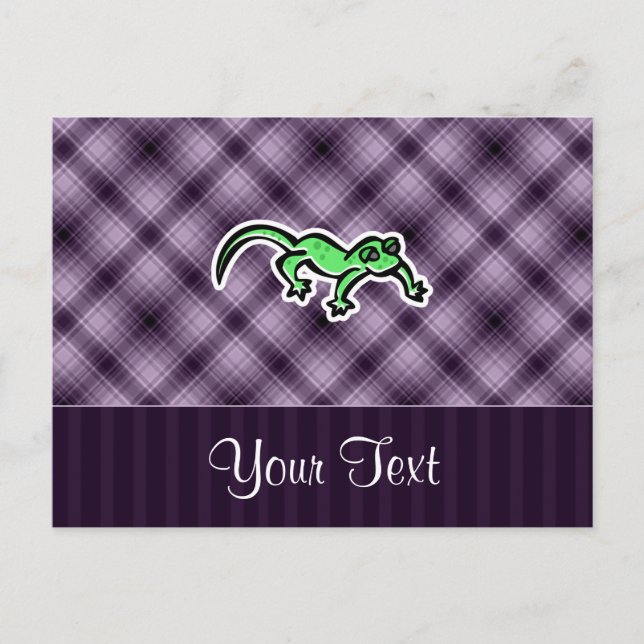 Lila Lizard Postkarte (Vorderseite)