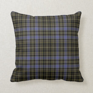 Lila Loden grüner schwarzer Tartan kariert Kissen