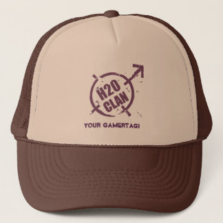 Lila Logo des Hut-H20 Truckerkappe