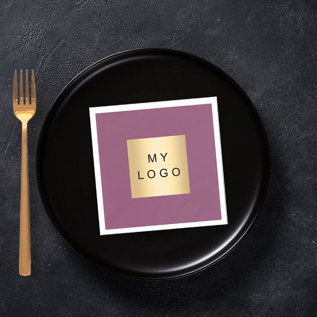 Lila Logo für Pflaumengeschäfte Serviette (Von Creator hochgeladen)