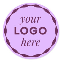 Lila Logo-Scallop-Circle-Aufkleber