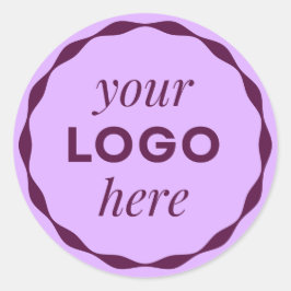 Lila Logo-Scallop-Circle-Aufkleber Runder Aufkleber