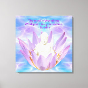Lila Lotos-Blume Buddhas Leinwanddruck