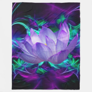 Lila Lotos-Blume und seine Bedeutung Fleecedecke