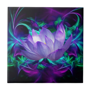 Lila Lotos-Blume und seine Bedeutung Fliese
