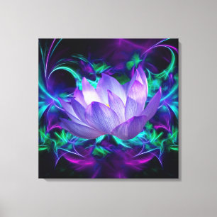 Lila Lotos-Blume und seine Bedeutung Leinwanddruck
