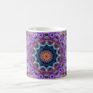 Lila Lotoskaleidoskop Kaffeetasse