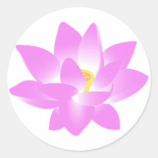 Lila Lotus-Aufkleber Runder Aufkleber