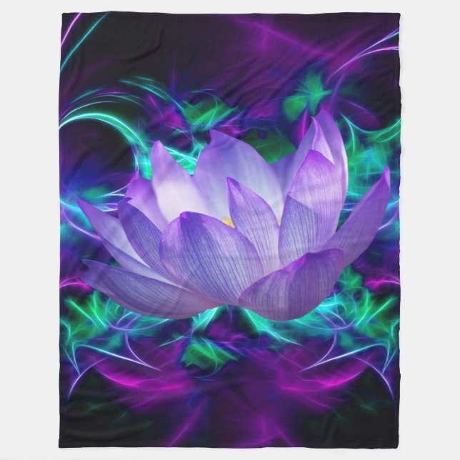 Lila Lotus-Blume und ihre Bedeutung Fleecedecke (Vorderseite)
